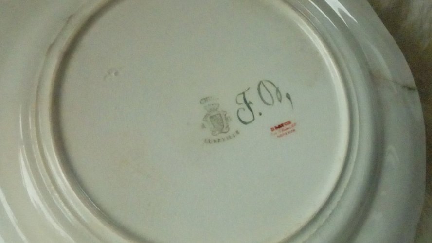 PLAT ROND EN FAIENCE DECOR AU CHINOIS LUNÉVILLE *