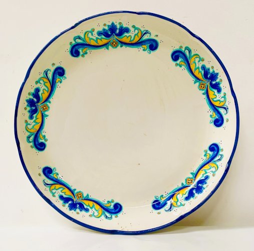 Plat rond en faience italienne XX siècle
