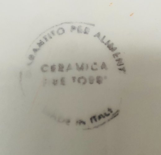 Plat rond en faience italienne XX siècle