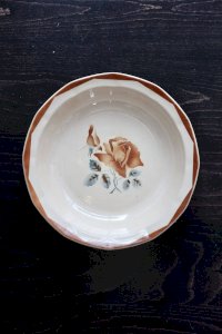 Plat rond et creux ancien en faïence Digoin Sarreguemines 9181