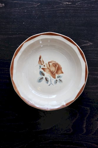 Plat rond et creux ancien en faïence Digoin Sarreguemines 9181