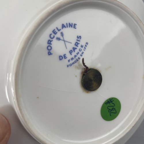 Plat serviteur à étage présentoir porcelaine de paris décor fleurs de cerisier