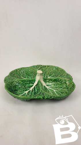 Plat / serviteur Feuille de choux barbotine