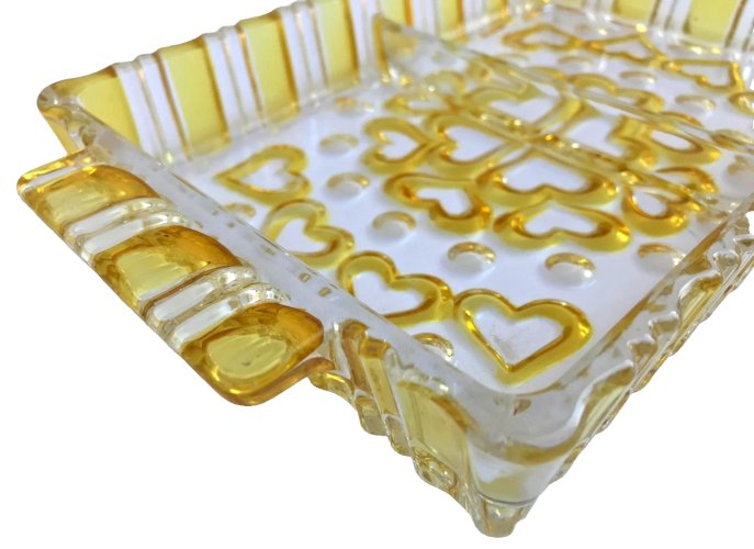 Plat serviteur  Verre coloré 
