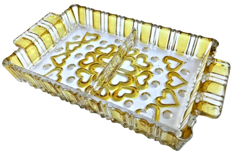Plat serviteur  Verre coloré 