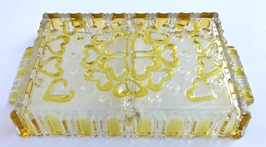 Plat serviteur  Verre coloré 