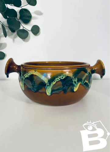 Plat Vintage Vallauris - Décor Écume Années 50/60
