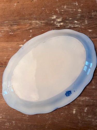 Plat WH Grindley «Flow Blue» modèle Alton