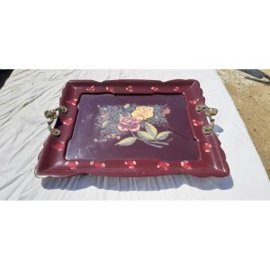 1900 Tray Painting by Mercadé