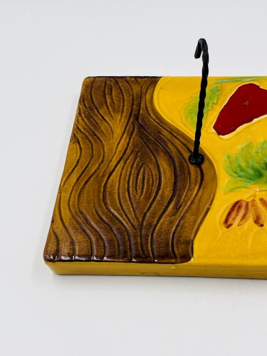 Plateau à fromages carré avec couteau Vallauris