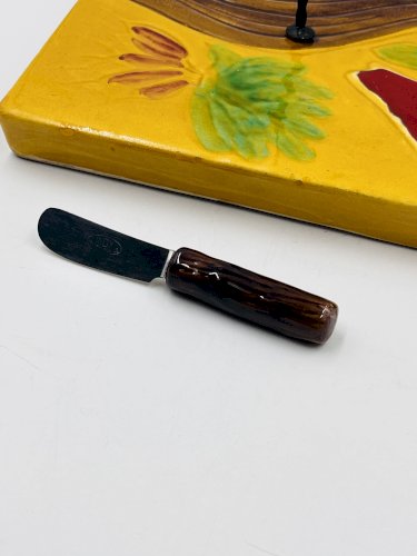 Plateau à fromages carré avec couteau Vallauris