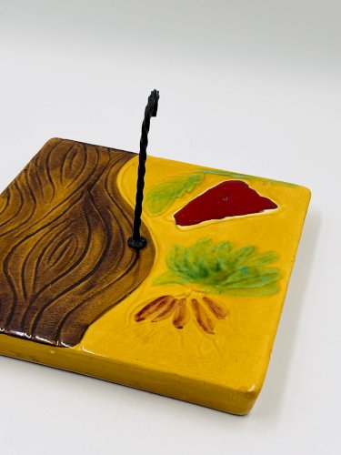 Plateau à fromages carré avec couteau Vallauris