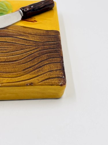 Plateau à fromages carré avec couteau Vallauris