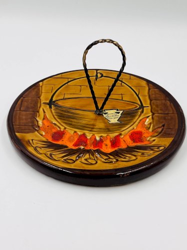 Plateau à fromages décor chaudron Vallauris