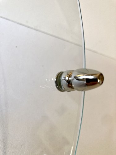 Plateau à fromages / serviteur en verre et métal argenté