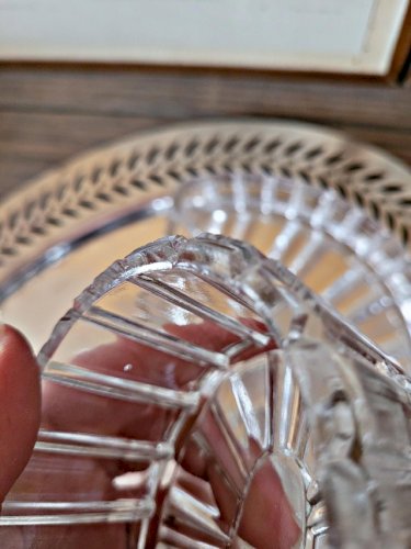 Plateau apéritif style art déco métal argenté et verre, 5 compartiments