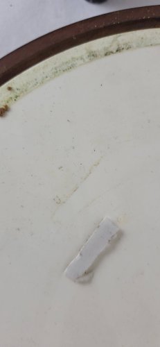 Plateau Art Nouveau en faïence de Sarreguemines