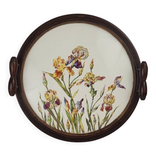 Plateau Art Nouveau en faïence de Sarreguemines