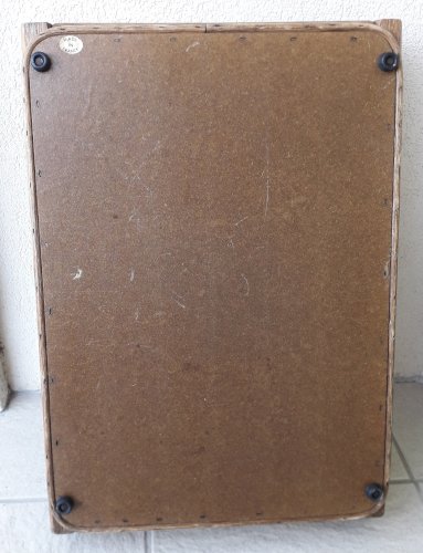 Plateau bois et rotin