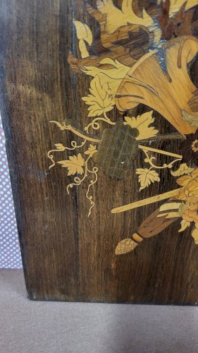 PLATEAU DE MARQUETERIE STYLE LOUIS XVI