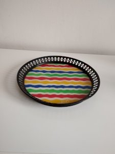 Alys round glass serving tray