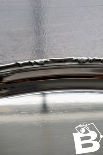 Plateau de service vintage en métal argenté Guy Degrenne