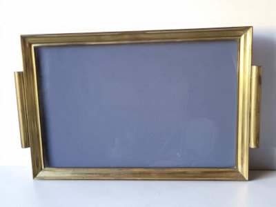 Hollywood Regency brass tray 1960s