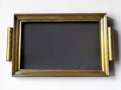 Brass tray Hollywood Regency 1960s