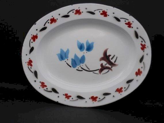 Plateau en tôle émaillée