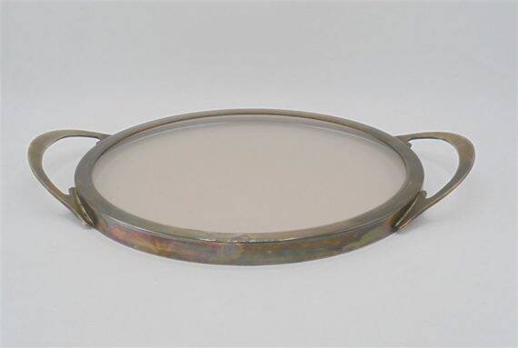 Plateau en verre fumé