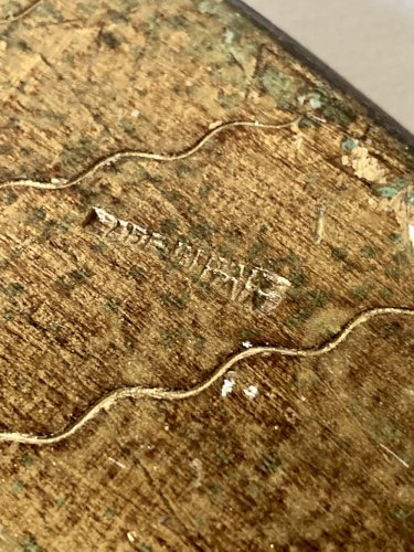 Plateau florentin en bois peint, 1950-1960