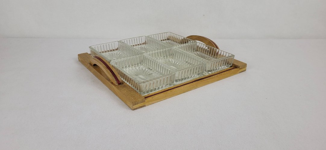 Plateau miroir apéritif 1960s
