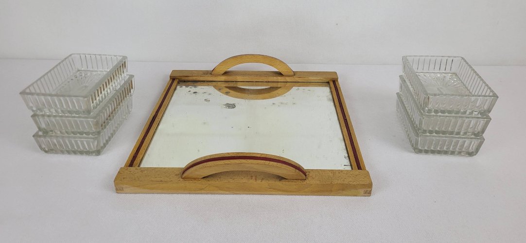 Plateau miroir apéritif 1960s