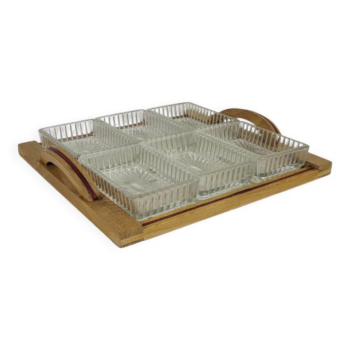 Plateau miroir apéritif 1960s