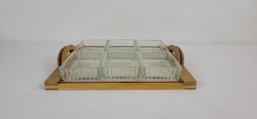 Plateau miroir apéritif 1960s