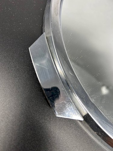 plateau miroir  art déco en chrome