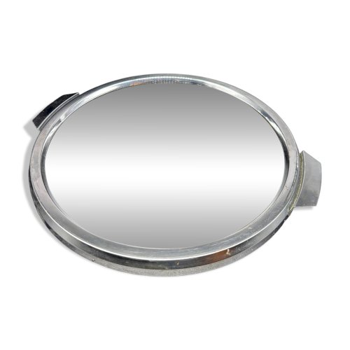 plateau miroir  art déco en chrome