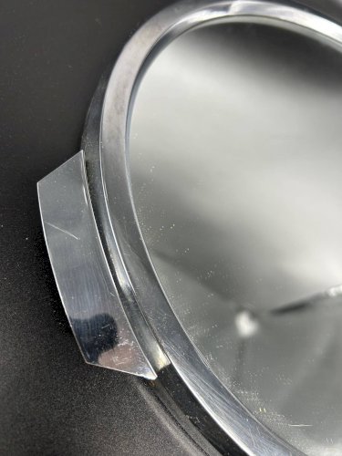 plateau miroir  art déco en chrome