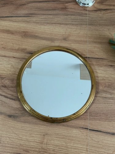Plateau miroir doré vintage