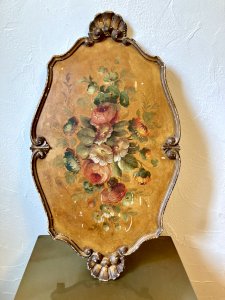 Plateau napoléon III en bois peint, entre 1860 et 1880