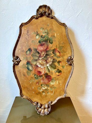 Plateau napoléon III en bois peint, entre 1860 et 1880