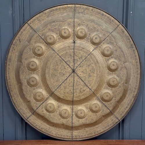 Plateau oriental en cuivre pour le thé 95,5 cm XXe L9009