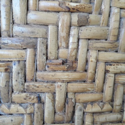 Plateau rotin et métal