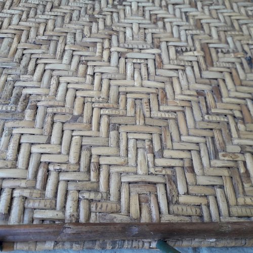 Plateau rotin et métal