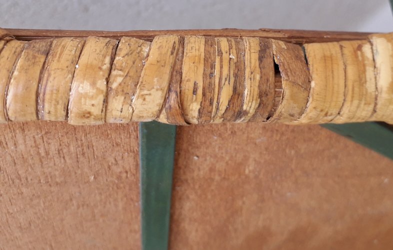 Plateau rotin et métal