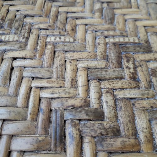 Plateau rotin et métal