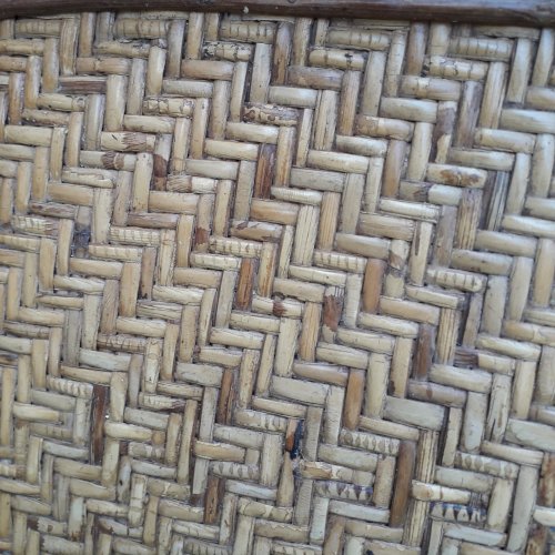 Plateau rotin et métal