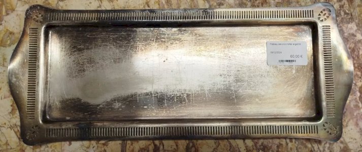 KINGSWAY PLATE 3760 6VitC 19/12 Silver Metal Serving Tray