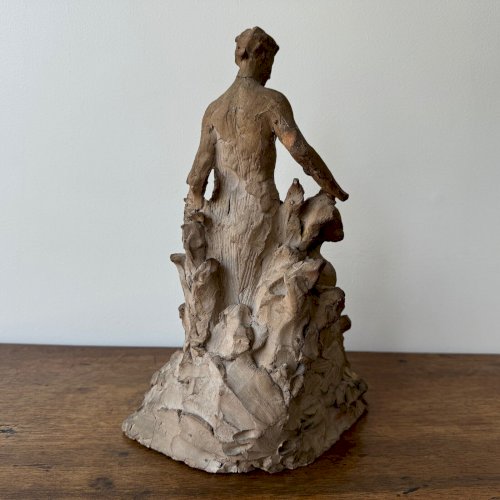 Plâtre d'atelier par Ch. Filleul représentant un couple à l'Antique XXe M3506