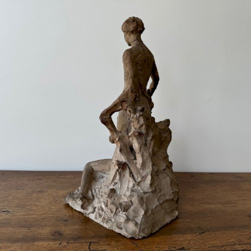 Plâtre d'atelier par Ch. Filleul représentant un couple à l'Antique XXe M3506